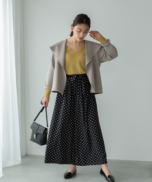 Edit Sheen（エディットシーン）の「【スタイリストプロデュース】セーラーカラーミドル丈ライトジャケット（その他アウター・レディース・グレイッシュベージュ/スモークピンク・S/M）」の22枚目の写真