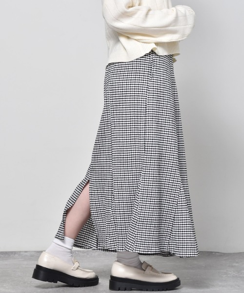 ems excite（エムズエキサイト）の「ギンガムチェックスカート（スカート・レディース・オレンジ/ブラック/グリーン・FREE）」の2枚目の写真