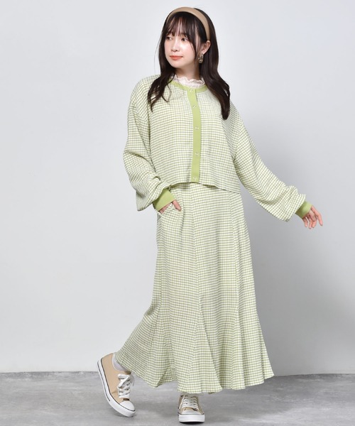 ems excite（エムズエキサイト）の「ギンガムチェックスカート（スカート・レディース・オレンジ/ブラック/グリーン・FREE）」の15枚目の写真