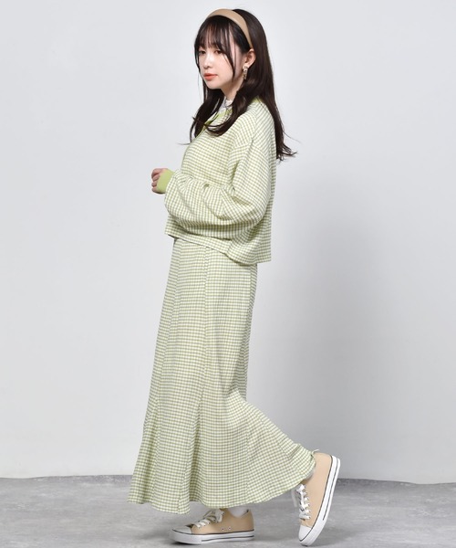 ems excite（エムズエキサイト）の「ギンガムチェックスカート（スカート・レディース・オレンジ/ブラック/グリーン・FREE）」の16枚目の写真