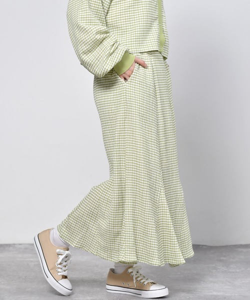 ems excite（エムズエキサイト）の「ギンガムチェックスカート（スカート・レディース・オレンジ/ブラック/グリーン・FREE）」の19枚目の写真