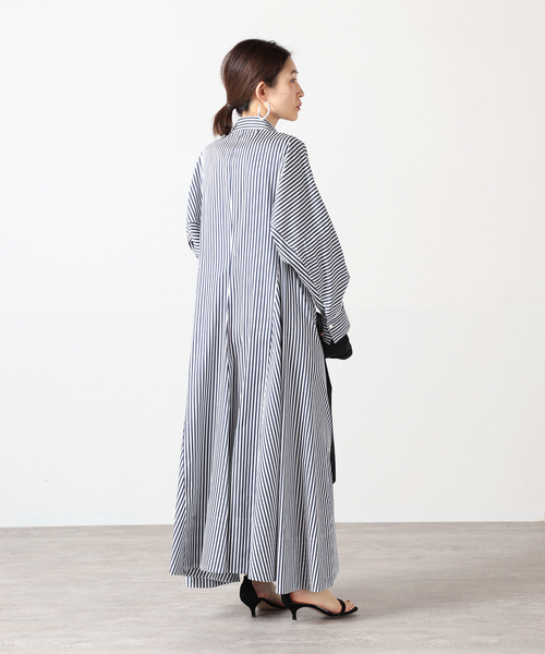 美品 VERMEIL par iena ドルマンマキシ丈シャツワンピース セール】ドルマンスリーブシャツワンピ（ワンピース）｜VERMEIL