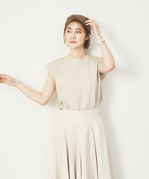 Abahouse Devinette（ドゥヴィネット）の「【Verseau】《セットアップ対応》ニットTシャツ（ニット/セーター・レディース・ホワイト/ブルー・フリー）」の2枚目の写真