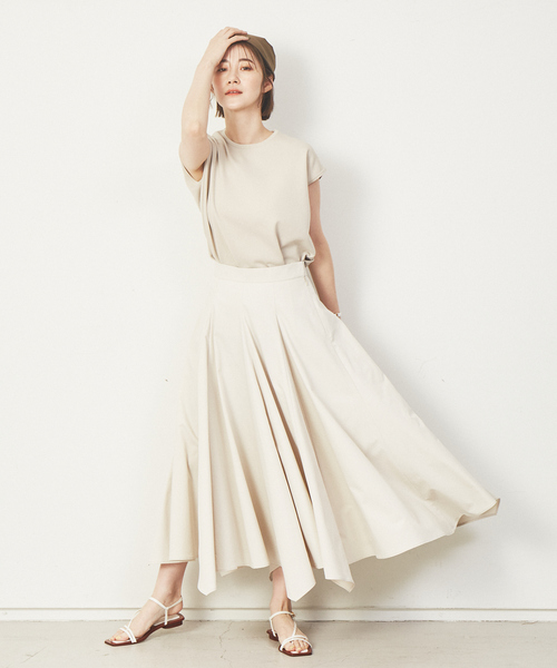 Abahouse Devinette（ドゥヴィネット）の「【Verseau】《セットアップ対応》ニットTシャツ（ニット/セーター・レディース・ホワイト/ブルー・フリー）」の3枚目の写真