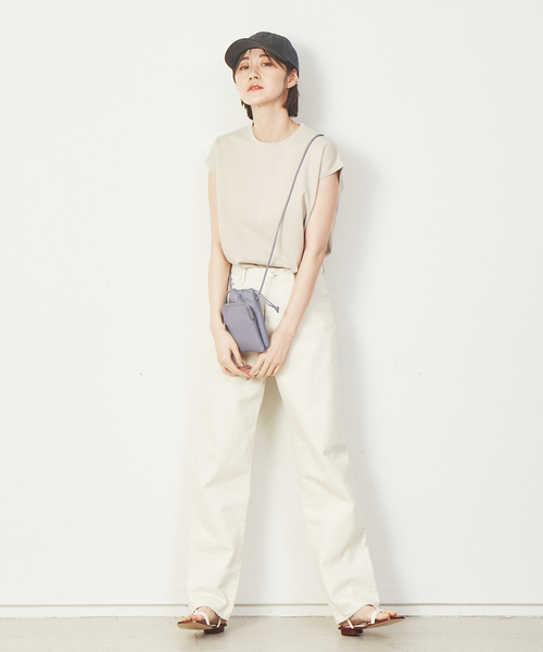 Abahouse Devinette（ドゥヴィネット）の「【Verseau】《セットアップ対応》ニットTシャツ（ニット/セーター・レディース・ホワイト/ブルー・フリー）」の4枚目の写真