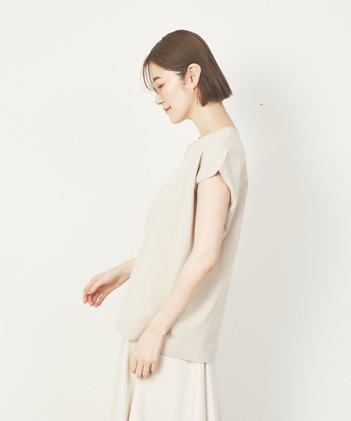 Abahouse Devinette（ドゥヴィネット）の「【Verseau】《セットアップ対応》ニットTシャツ（ニット/セーター・レディース・ホワイト/ブルー・フリー）」の9枚目の写真