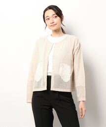 TSUHARU by Samansa Mos2 | パーツレース付メッシュカーディガン(カーディガン/ボレロ)