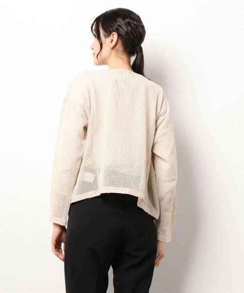 TSUHARU by Samansa Mos2（ツハルバイサマンサモスモス）の「パーツレース付メッシュカーディガン（カーディガン/ボレロ・レディース・ブラック/キナリ・ﾌﾘ-）」の3枚目の写真