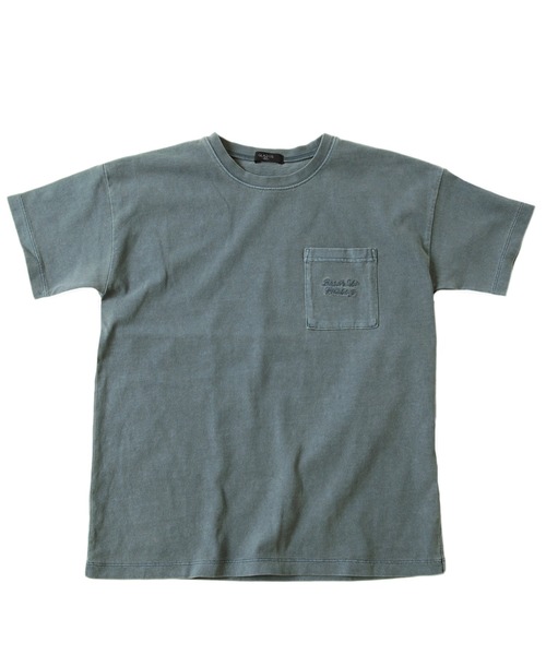 GLAZOS（グラソス）の「天竺・ドロップショルダーピグメント半袖Tシャツ【セットアップ対応】（Tシャツ/カットソー・キッズ・ブルー/カーキ/チャコールグレー/レッド・130cm/140cm/150cm/160cm/170cm）」の20枚目の写真