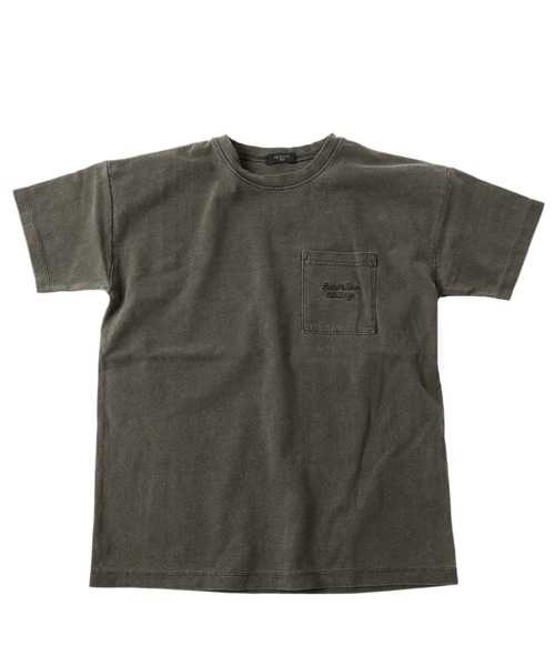 GLAZOS（グラソス）の「天竺・ドロップショルダーピグメント半袖Tシャツ【セットアップ対応】（Tシャツ/カットソー・キッズ・ブルー/カーキ/チャコールグレー/レッド・130cm/140cm/150cm/160cm/170cm）」の11枚目の写真