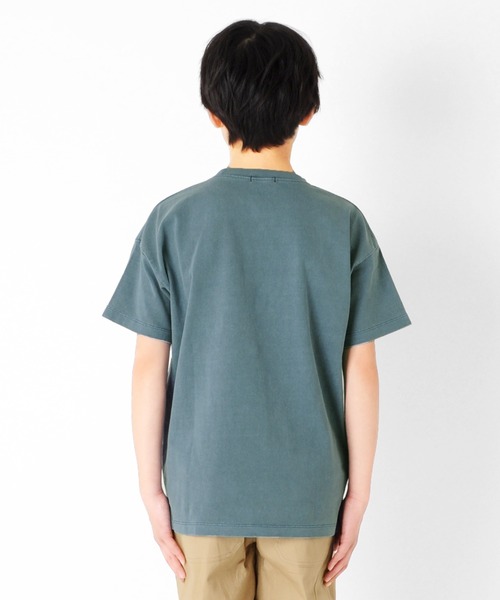 GLAZOS（グラソス）の「天竺・ドロップショルダーピグメント半袖Tシャツ【セットアップ対応】（Tシャツ/カットソー・キッズ・ブルー/カーキ/チャコールグレー/レッド・130cm/140cm/150cm/160cm/170cm）」の21枚目の写真