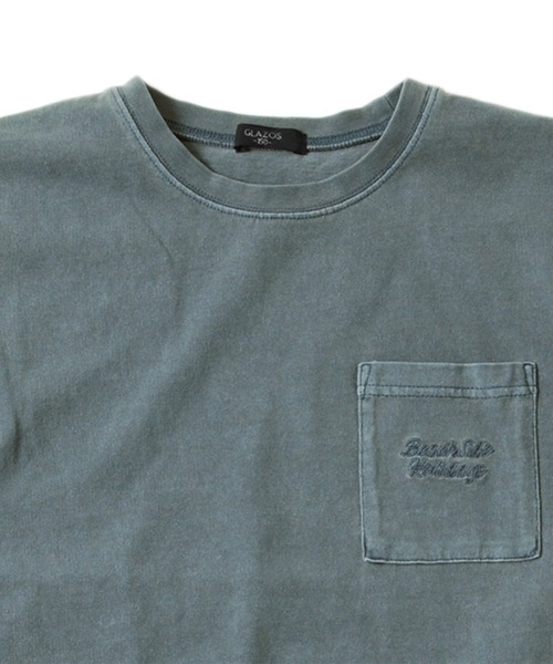 GLAZOS（グラソス）の「天竺・ドロップショルダーピグメント半袖Tシャツ【セットアップ対応】（Tシャツ/カットソー・キッズ・ブルー/カーキ/チャコールグレー/レッド・130cm/140cm/150cm/160cm/170cm）」の12枚目の写真