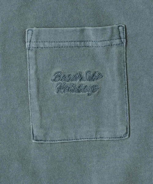 GLAZOS（グラソス）の「天竺・ドロップショルダーピグメント半袖Tシャツ【セットアップ対応】（Tシャツ/カットソー・キッズ・ブルー/カーキ/チャコールグレー/レッド・130cm/140cm/150cm/160cm/170cm）」の10枚目の写真