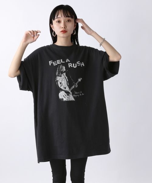 JEANASIS（ジーナシス）の「USED ROCK TEE/281576（Tシャツ