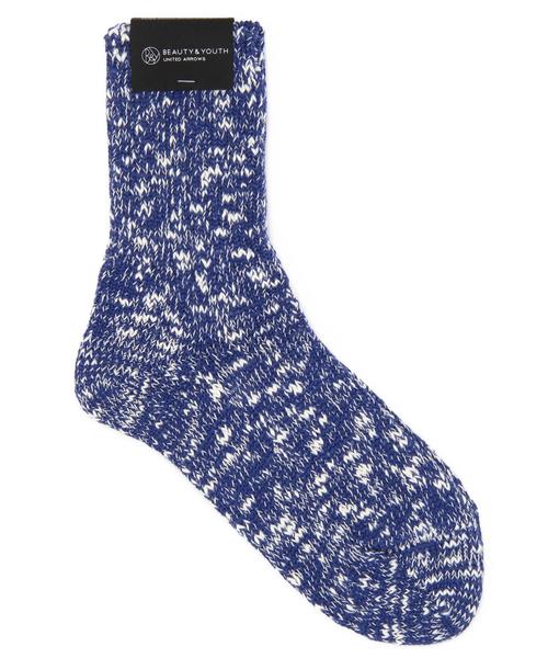 BEAUTY&YOUTH UNITED ARROWS（ビューティーアンドユースユナイテッドアローズ）の「BYBC コットンスラブリブソックス◆（ソックス/靴下・レディース・ブラック/ライトグレー/ロイヤルブルー・フリー）」の3枚目の写真