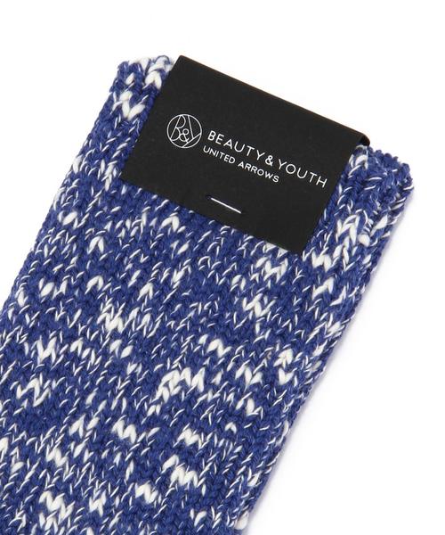 BEAUTY&YOUTH UNITED ARROWS（ビューティーアンドユースユナイテッドアローズ）の「BYBC コットンスラブリブソックス◆（ソックス/靴下・レディース・ブラック/ライトグレー/ロイヤルブルー・フリー）」の4枚目の写真