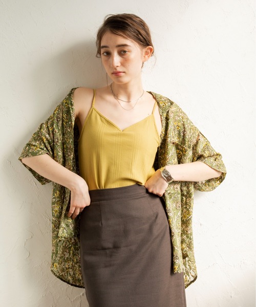 ANGIE（アンジー）の「カップ付きバックオープンキャミソール（キャミソール・レディース・ブラック/ブルー/グリーン/アイボリー/マスタード・SMALL/MEDIUM）」の10枚目の写真