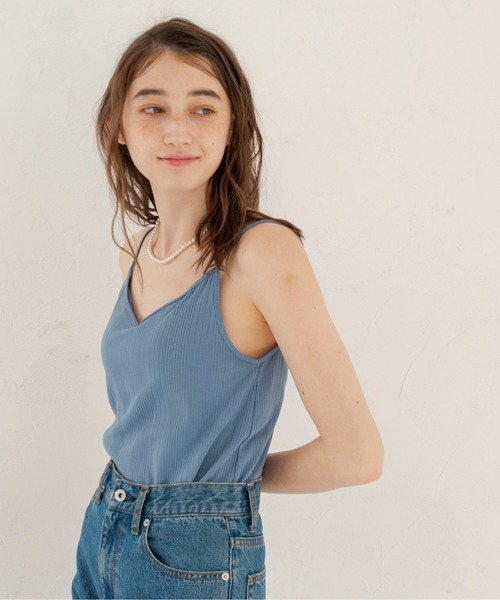 ANGIE（アンジー）の「カップ付きバックオープンキャミソール（キャミソール・レディース・ブラック/ブルー/グリーン/アイボリー/マスタード・SMALL/MEDIUM）」の22枚目の写真