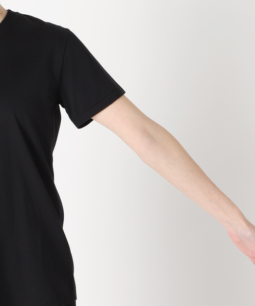 AP STUDIO(エーピーストゥディオ)の「コットンショートスリーブTシャツ(Tシャツ/カットソー・レディース・ホワイト/ブラック/グレー・FREE)」の22枚目の写真