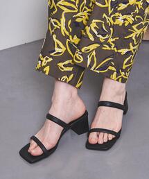 UNITED ARROWS | ＜UNITED ARROWS＞SQ チャンキーヒール ミュール(サンダル)