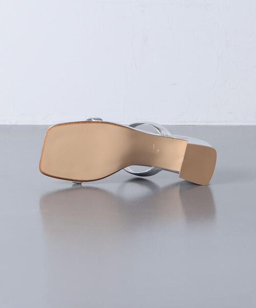 UNITED ARROWS（ユナイテッドアローズ）の「＜UNITED ARROWS＞SQ チャンキーヒール ミュール（サンダル・レディース・シルバー/ブラック/イエロー・35/35h/38/37h/36h/37/36）」の6枚目の写真