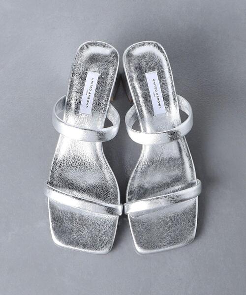 UNITED ARROWS（ユナイテッドアローズ）の「＜UNITED ARROWS＞SQ チャンキーヒール ミュール（サンダル・レディース・シルバー/ブラック/イエロー・35/35h/38/37h/36h/37/36）」の8枚目の写真