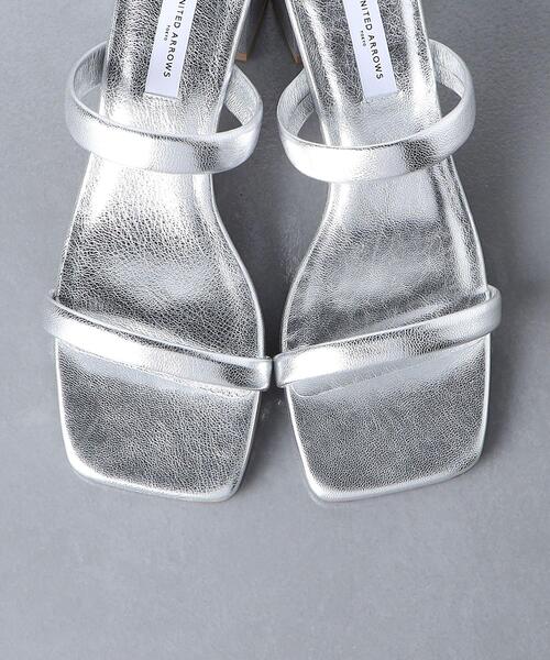 UNITED ARROWS（ユナイテッドアローズ）の「＜UNITED ARROWS＞SQ チャンキーヒール ミュール（サンダル・レディース・シルバー/ブラック/イエロー・35/35h/38/37h/36h/37/36）」の9枚目の写真