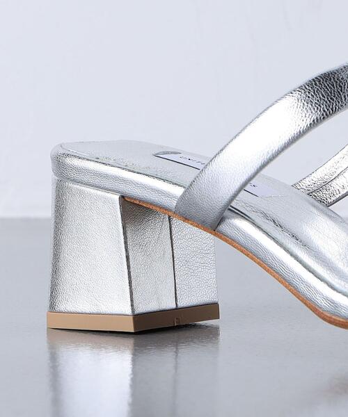 UNITED ARROWS（ユナイテッドアローズ）の「＜UNITED ARROWS＞SQ チャンキーヒール ミュール（サンダル・レディース・シルバー/ブラック/イエロー・35/35h/38/37h/36h/37/36）」の10枚目の写真