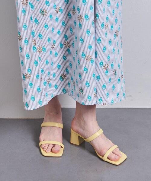 UNITED ARROWS（ユナイテッドアローズ）の「＜UNITED ARROWS＞SQ チャンキーヒール ミュール（サンダル・レディース・シルバー/ブラック/イエロー・35/35h/38/37h/36h/37/36）」の15枚目の写真