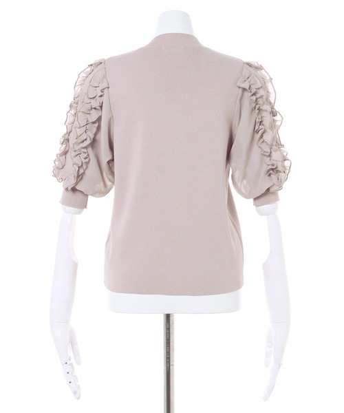 INGNI（イング）の「袖異素材フリルニット（ニット/セーター・レディース・アイボリー/ブラック/グレー系その他・M）」の21枚目の写真