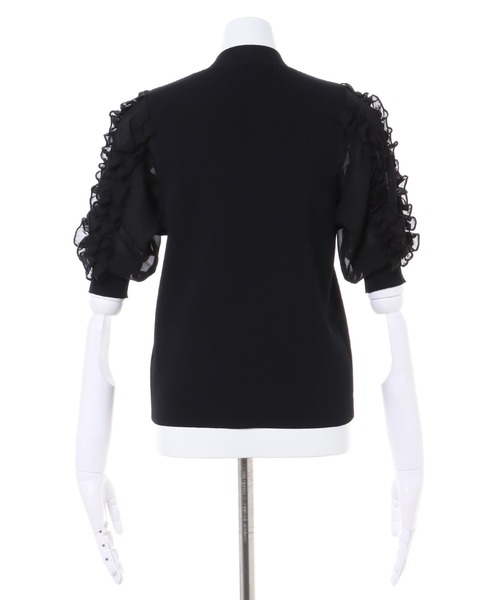 INGNI（イング）の「袖異素材フリルニット（ニット/セーター・レディース・アイボリー/ブラック/グレー系その他・M）」の14枚目の写真