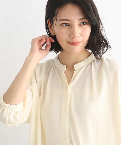 SHOO・LA・RUE（シューラルー）の「◆前開きロングワンピース（ワンピース・レディース・オフホワイト/ブラック/パープル系4・00）」の7枚目の写真