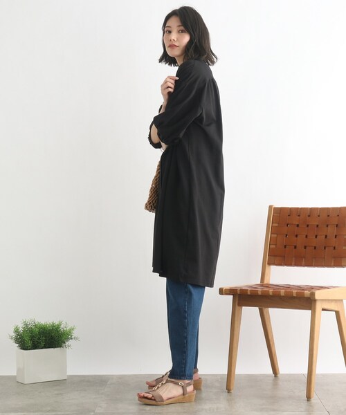 SHOO・LA・RUE（シューラルー）の「◆前開きロングワンピース（ワンピース・レディース・オフホワイト/ブラック/パープル系4・00）」の8枚目の写真