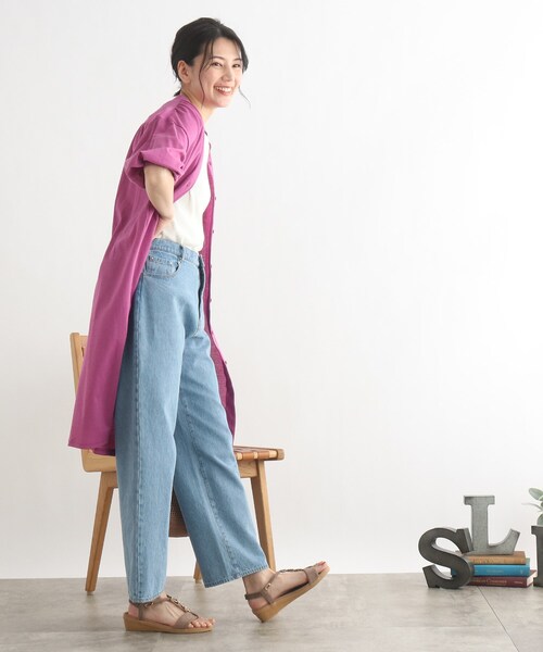 SHOO・LA・RUE（シューラルー）の「◆前開きロングワンピース（ワンピース・レディース・オフホワイト/ブラック/パープル系4・00）」の19枚目の写真