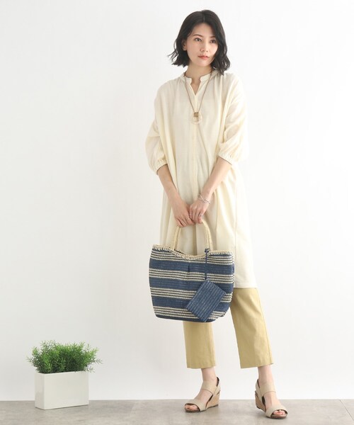 SHOO・LA・RUE（シューラルー）の「◆前開きロングワンピース（ワンピース・レディース・オフホワイト/ブラック/パープル系4・00）」の13枚目の写真