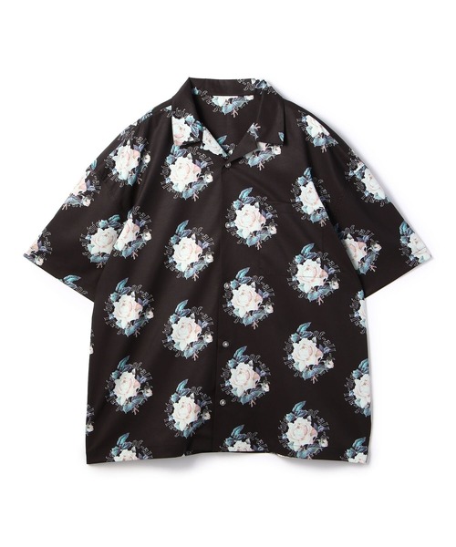 A4A(エーフォーエー)の「A4A/エーフォーエー/ROSES Short Sleeve Shirts/ローズショートスリーブシャツ(シャツ/ブラウス・メンズ・ブラック/グリーン・MEDIUM/LARGE)」の7枚目の写真