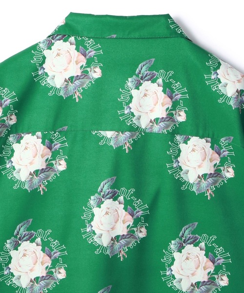 A4A(エーフォーエー)の「A4A/エーフォーエー/ROSES Short Sleeve Shirts/ローズショートスリーブシャツ(シャツ/ブラウス・メンズ・ブラック/グリーン・MEDIUM/LARGE)」の6枚目の写真