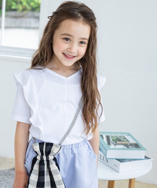 kids2wayフリルショルダーTシャツ
