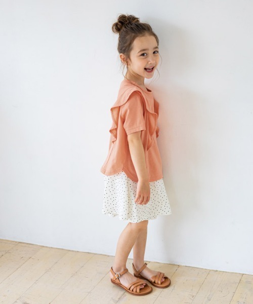lulpini（ルルピー二）の「kids　2wayフリルショルダーTシャツ（Tシャツ/カットソー・レディース・オフホワイト/オレンジ/ラベンダー・M/L/S）」の12枚目の写真