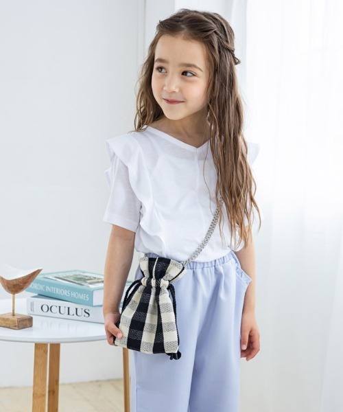 lulpini（ルルピー二）の「kids　2wayフリルショルダーTシャツ（Tシャツ/カットソー・レディース・オフホワイト/オレンジ/ラベンダー・M/L/S）」の17枚目の写真