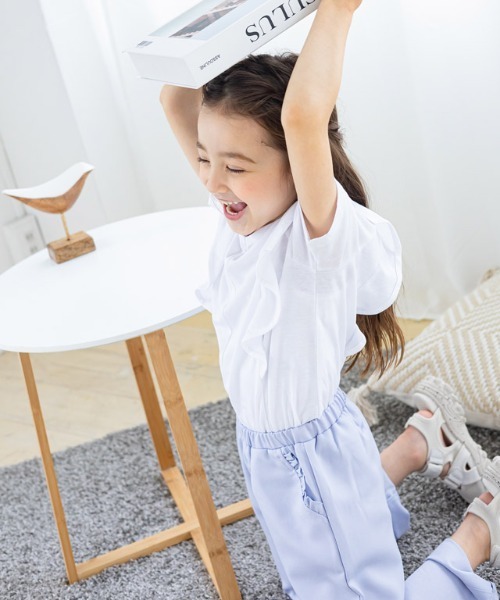 lulpini（ルルピー二）の「kids　2wayフリルショルダーTシャツ（Tシャツ/カットソー・レディース・オフホワイト/オレンジ/ラベンダー・M/L/S）」の10枚目の写真