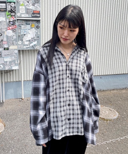 Candy Stripper(キャンディストリッパー)の「CND COMBINED シャツ(シャツ/ブラウス・レディース・レッド/ブラック・2)」の13枚目の写真