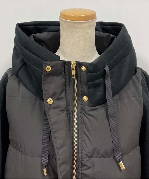 PICCIN（ピッチン）の「ダンボールニット切り替えダウンジャケット（ダウンジャケット/コート・レディース・グリーン/ブラック/ベージュ・M/L）」の13枚目の写真