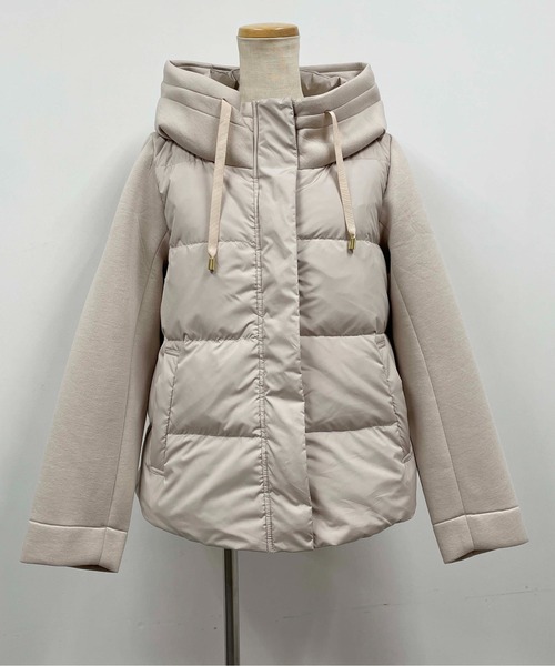 PICCIN（ピッチン）の「ダンボールニット切り替えダウンジャケット（ダウンジャケット/コート・レディース・グリーン/ブラック/ベージュ・M/L）」の7枚目の写真