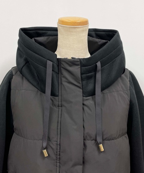 PICCIN（ピッチン）の「ダンボールニット切り替えダウンジャケット（ダウンジャケット/コート・レディース・グリーン/ブラック/ベージュ・M/L）」の12枚目の写真