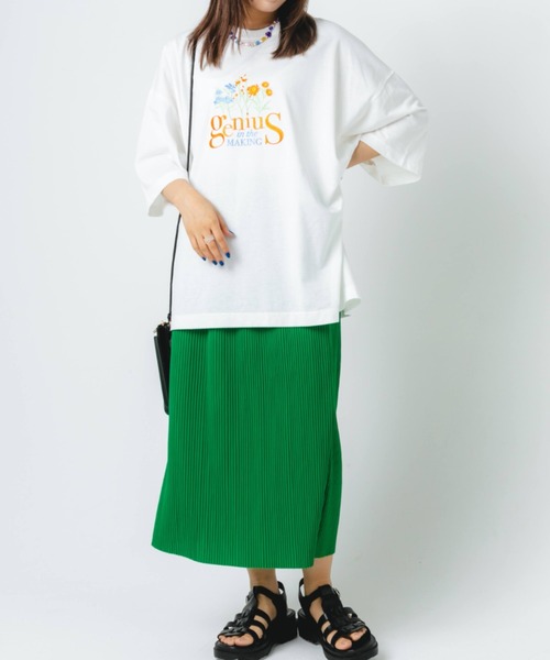 nemne store（ネンネストア）の「【低身長用サイズあり】アソートビッグシルエットTシャツ（Tシャツ/カットソー・レディース・オフホワイト/グリーン/オートミール/スミクロ・SMALL/MEDIUM）」の19枚目の写真