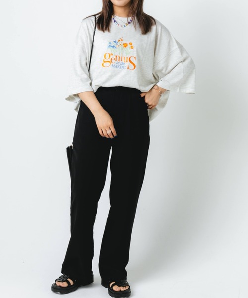nemne store（ネンネストア）の「【低身長用サイズあり】アソートビッグシルエットTシャツ（Tシャツ/カットソー・レディース・オフホワイト/グリーン/オートミール/スミクロ・SMALL/MEDIUM）」の22枚目の写真