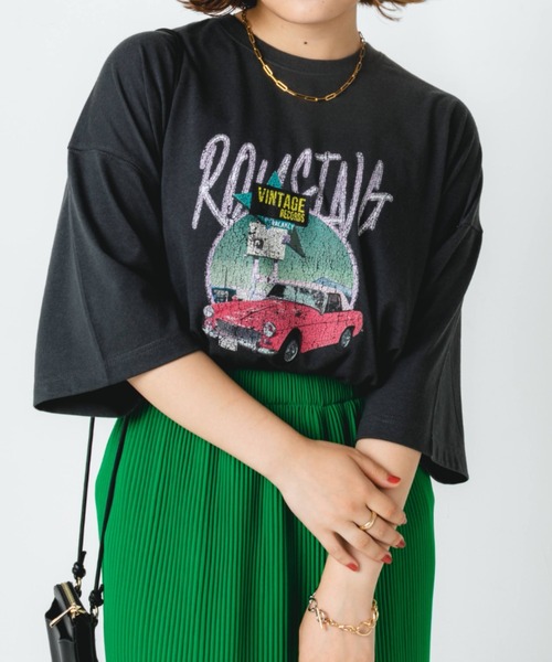 nemne store（ネンネストア）の「【低身長用サイズあり】アソートビッグシルエットTシャツ（Tシャツ/カットソー・レディース・オフホワイト/グリーン/オートミール/スミクロ・SMALL/MEDIUM）」の14枚目の写真