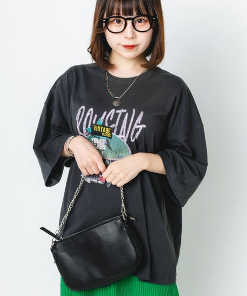 nemne store（ネンネストア）の「【低身長用サイズあり】アソートビッグシルエットTシャツ（Tシャツ/カットソー・レディース・オフホワイト/グリーン/オートミール/スミクロ・SMALL/MEDIUM）」の20枚目の写真