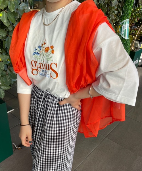 nemne store（ネンネストア）の「【低身長用サイズあり】アソートビッグシルエットTシャツ（Tシャツ/カットソー・レディース・オフホワイト/グリーン/オートミール/スミクロ・SMALL/MEDIUM）」の13枚目の写真